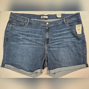 Levis Womens Jean Shorts Size 26 Medium Wash Signature Gold Mid Rise Denim Jorts